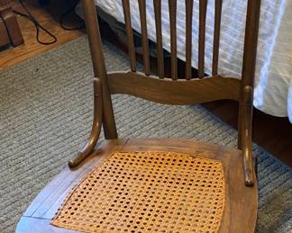 Oak Press back chair fw/ caen seat or only $50