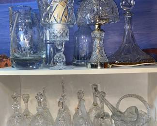 Asst cut crystal bells nad more