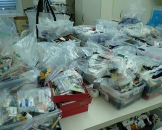 THIS IS WHAT WE ARE SORTING THRU - THE BEFORE  i WILL ADD THE AFTER IT IS AMAZING HOW MUCH WE HAVE - YOU COULD OPEN YOUR OWN STORE.   A GOOD PORTION IS FROM 3 KITTENS.  CHECK BACK