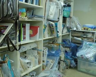 THIS IS WHAT WE ARE SORTING THRU - THE BEFORE  i WILL ADD THE AFTER IT IS AMAZING HOW MUCH WE HAVE - YOU COULD OPEN YOUR OWN STORE.   A GOOD PORTION IS FROM 3 KITTENS.  CHECK BACK