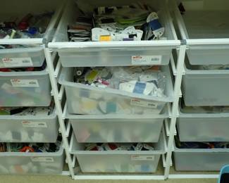 THIS IS WHAT WE ARE SORTING THRU - THE BEFORE  i WILL ADD THE AFTER IT IS AMAZING HOW MUCH WE HAVE - YOU COULD OPEN YOUR OWN STORE.   A GOOD PORTION IS FROM 3 KITTENS.  CHECK BACK