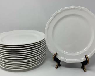 Mikasa Ultima Super Strong Fine China, Antique White, Set Of 15 Lunch Plates