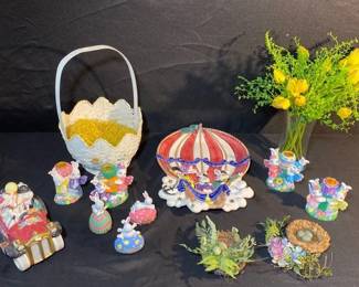 Fitz And Floyd Easter Canister And Platter Spring Decor And More