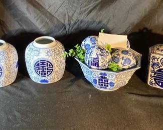 Blue And White Matching Decor