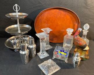 Vintage Wild Turkey Decanter, Murano Style Candies And More