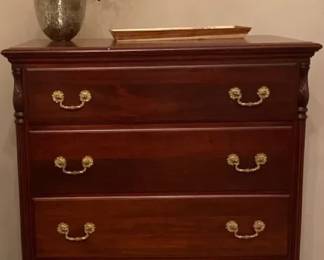 Unknown Wooden Dresser With Decor