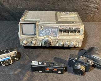 JVC 3070 Boombox, Kalimar K395, Kodak Instamatic X15, Pocket Autopak 430Ex