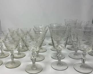 Vintage Libby Rock Sharpe Jefferson Crystal Glasses