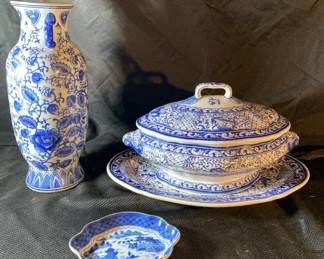 Marked Blue  White Porcelain  Portugal