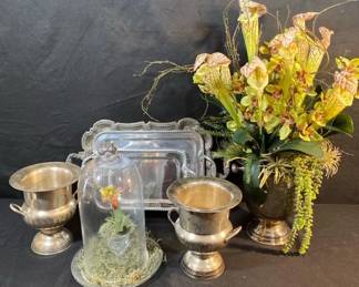 Vintage Style Champagne Buckets, Trays, Large Glass Cloche And More