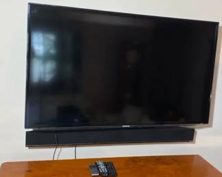 52 Flatscreen Samsung TV With Vizio Soundbar