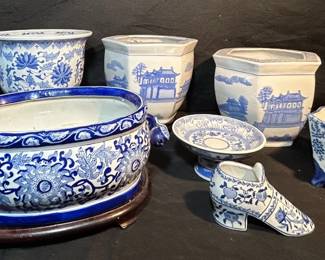 Blue And White Ceramic Vases