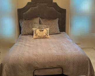 Upholstered Arched Headboard And Bed