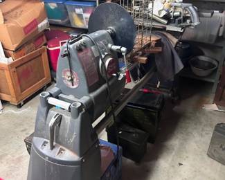 wood lathe...grab the lower green tag to take to checkout & Pay.  Make arrangements for pick up with Dave
