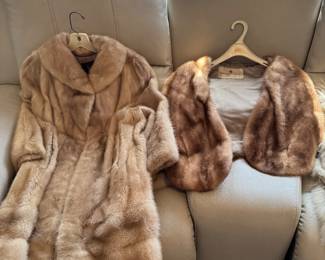 Mink coat and stole