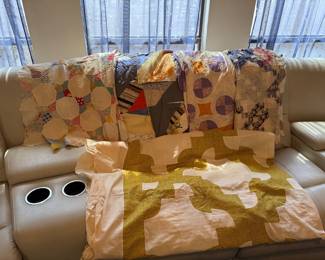 Quilt tops ready to be finished 