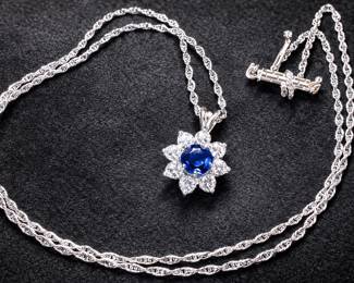 Antique Diamond and Sapphire necklace