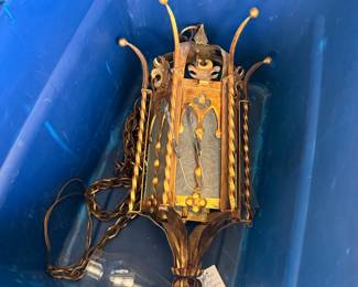 Gothic Revival Hand-Forged Hanging Lantern