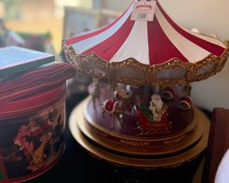 Mr. Christmas 17" Deluxe Christmas Carousel with Santa