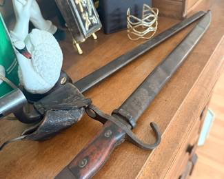 French M1874 Gras Rifle Bayonet with Scabbard