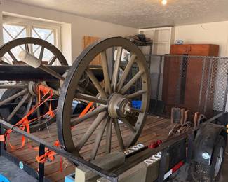Civil War Era Cannon Replica with Limber and Accessories