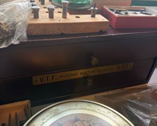 V.T.F. Round Watch Glasses Assortment with Watchmaker's Tools