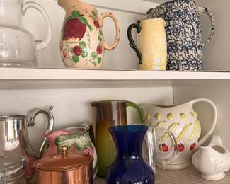 Watt Pottery Apple Pitcher and Assorted Kitchenware