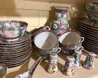 Rose Medallion Porcelain Tea Set