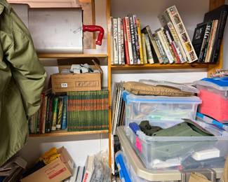 Hundreds of Military Books, Bins loaded with them