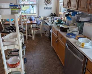 Dishes, bakeware, small appliances