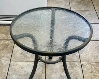 Glass Side Table Patio