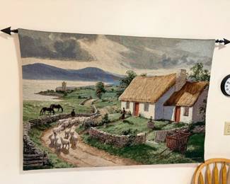 Irish Cabin Wall Tapestry