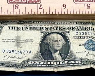 1957 $1 Silver Certificate Dollar Bill