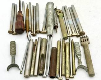 Vintage Metal Tool Lot — Leather Craft