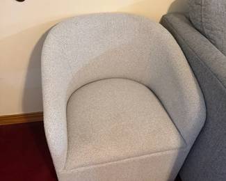 Joss & Main Lesia Upholstered Swivel Barrel Chair