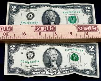 (2) $2 Bills