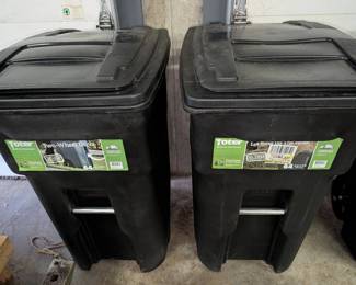 (2) Toter 64-Gal Wheeled Trash Cans