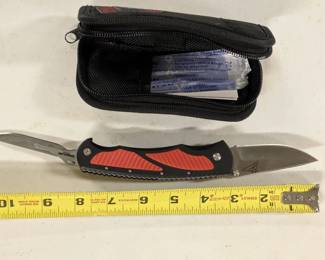 Havalon Titan Double-Blade Folding Knife Black/Red