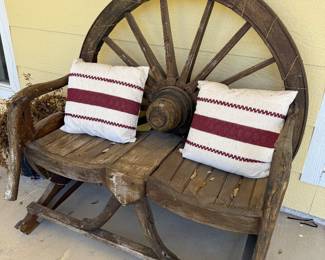 Wagon Wheel Bench