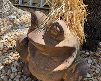 Concrete Frog Planter