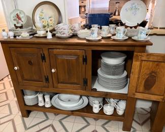 Assorted China; CABINET NOT FOR SALE 