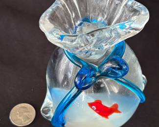 Goldfish in a Bag Paperweight