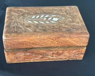Hand Carved Wood Box