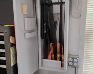 Custom made cabinets with French cleats