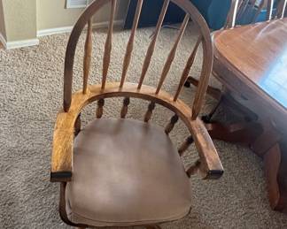 Richardson Brothers Oak Dining Set with Hutch and Windsor Chairs