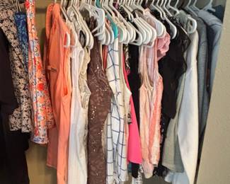 Assorted Women's Clothing, Hats, and Shoes, including Crocs