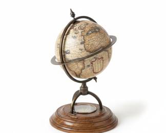 Vintage Banker's Lamp with Green Glass Shade