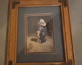 Pair of Western-Themed Framed Prints