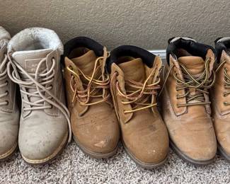 Assorted Women's Boots, including Timberland and Western styles