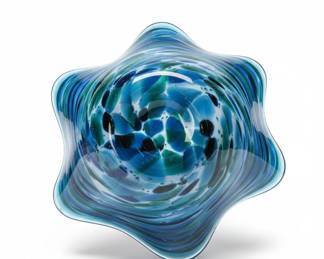Murano-Style Swirl Art Glass Bowl